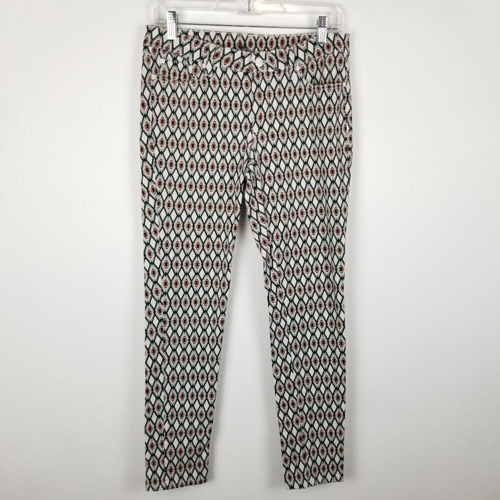 Bisou Bisou Denim Skinny‎ Jeans 30 Multicolor Geometric Colorful Lowrise